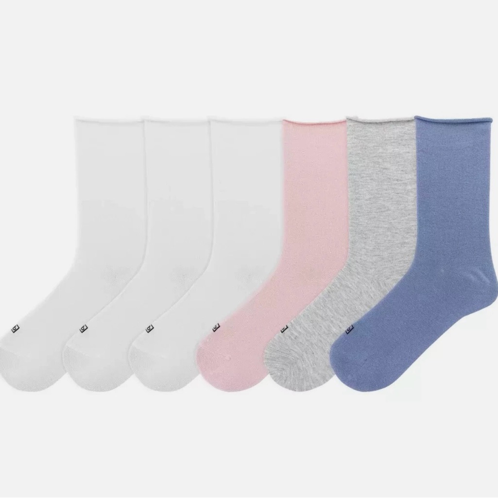 K. Bell Women’s Modal Roll Top 6-Pack Socks